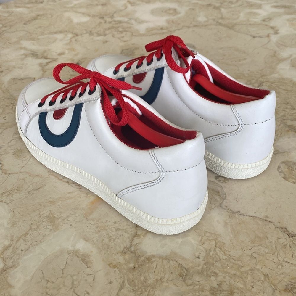 Underground England Leather Red White & Blue Unisex Sneakers RARE - Picture 8 of 13